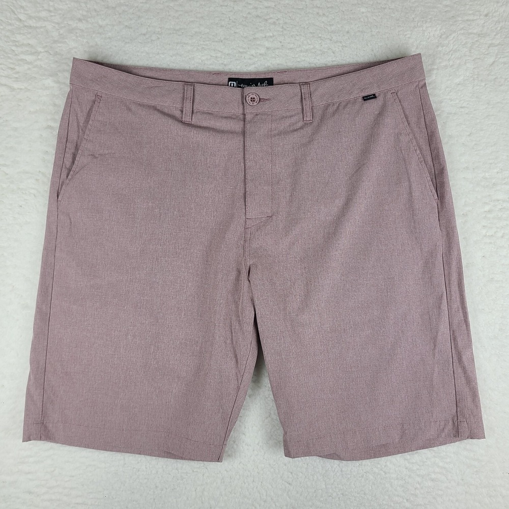 Travis Mathew Shorts Mens 40 Purple 10" Inseam Casual Chino‎ Performance Golf